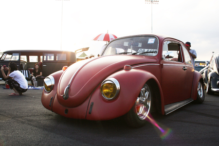 Red Beetle VW car at siam vw festivalのeditorial素材