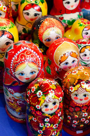 Group of Russian nested dollsの写真素材