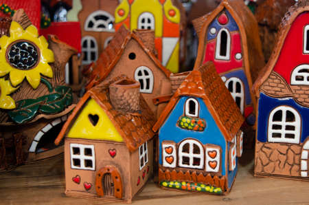 Village consists of ceramic housesの写真素材