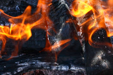 Fire ready for cooking some meat