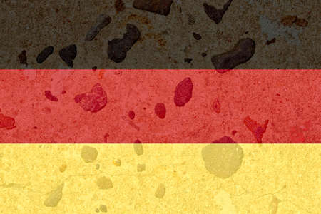German flag on a brown stone backgroundの写真素材