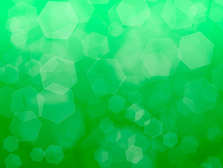bokeh shapes on a green gradient の写真素材