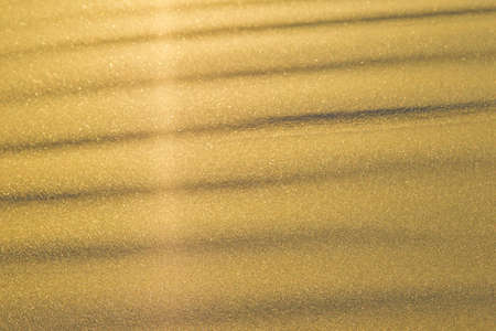 Golden sand background in the morning sun with stripes and linesの写真素材