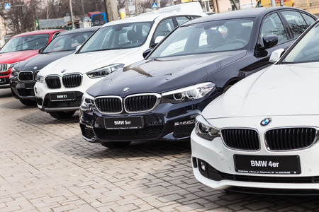 Vinnitsa, Ukraine - March 31, 2018. BMW concept car - presentation in showroomのeditorial素材