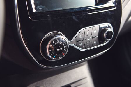 Vinnitsa, Ukraine - April 02, 2019. Renault Captur - new model car presentation in showroom -...