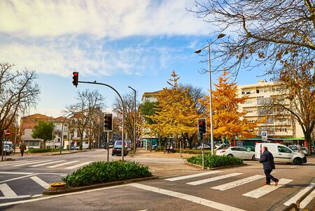 Porto, Portugal - December of 11, 2018:  Streets of Porto with typical small houses in the city centerのeditorial素材
