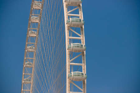 Dubai, UAE - November 06, 2021:  Ain (Eye) DUBAI - One of the largest Ferris Wheels in the World, located on Bluewaters island. Top tourist attractions in the United Arab Emiratesのeditorial素材