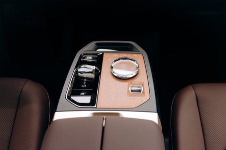 Vinnitsa, Ukraine - January 14, 2022. BMW IX - new model all-electric SUV car presentation in...