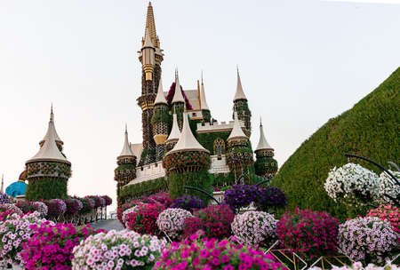 DUBAI, UNITED ARAB EMIRATES - NOVEMBER 09, 2021: Dubai miracle garden in a sunny day , United Arab Emirates, Middle Eastのeditorial素材