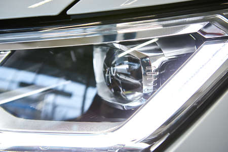 Vinnitsa, Ukraine - February 18, 2021.  Volkswagen Tiguan 2021 - new model car presentation in...