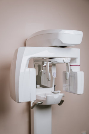 Modern panoramic dental Xray machine for precise diagnostics in dentistryの写真素材