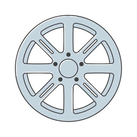 Alloy wheel. Car rims illustration.のイラスト素材