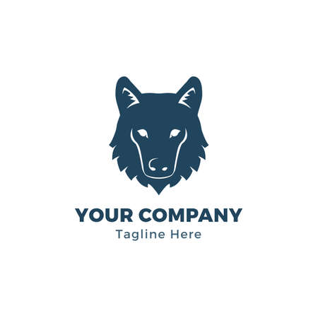 Wolf Head Logo Templateのイラスト素材