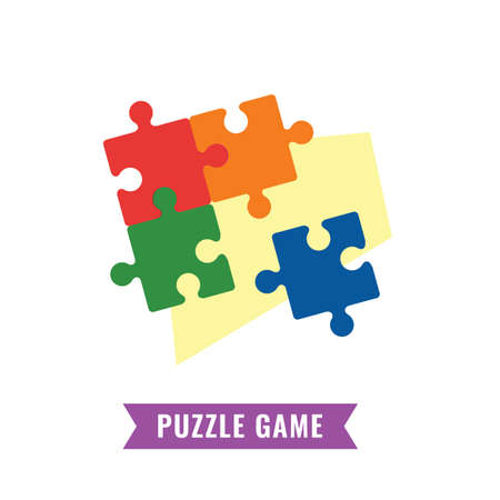Puzzle Game Illustrationのイラスト素材