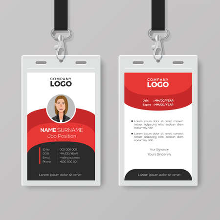 Professional Employee ID Card Templateのイラスト素材