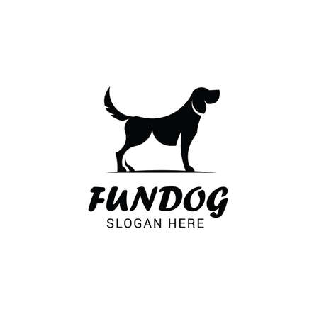 Dog logo template isolated on white backgroundのイラスト素材