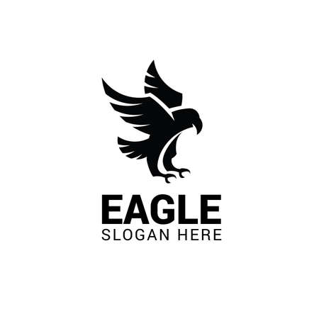 Eagle logo template isolated on white backgroundのイラスト素材