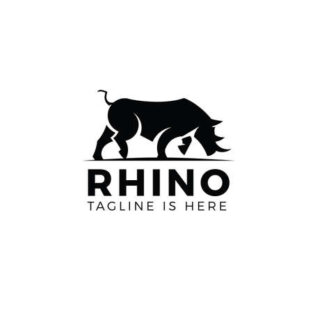 Rhino logo templateのイラスト素材