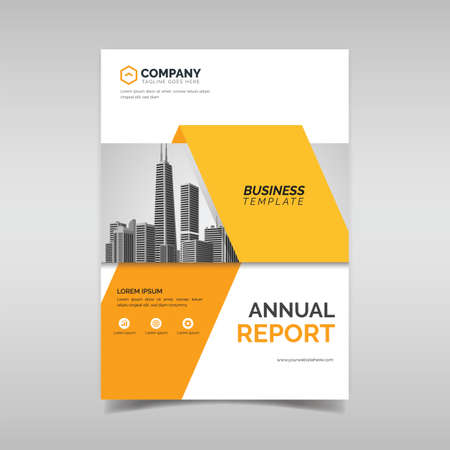 Annual report design templateのイラスト素材