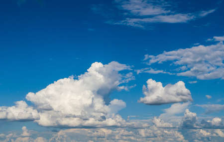 White clouds in blue sky 