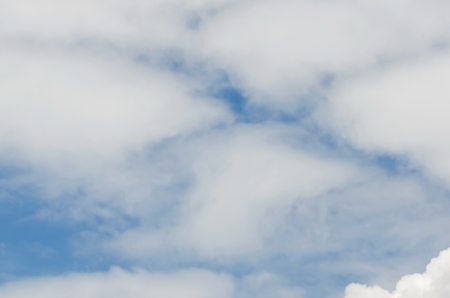 White clouds in blue sky 