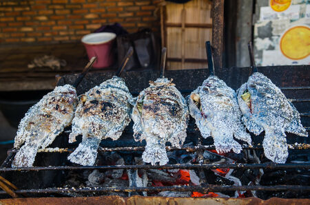 Salted grilled fish