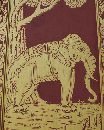 Murals at Wat Mahawan ,chiangmai,Thailandの写真素材