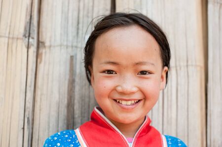 Portrait of Asian Girl Smilingの写真素材