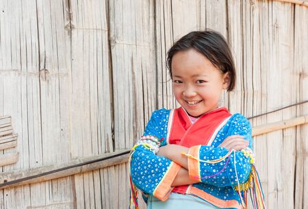 Portrait of Asian Girl Smilingの写真素材