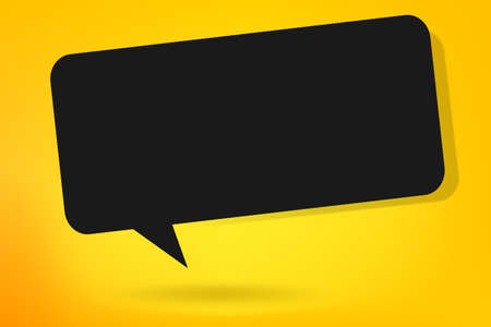 black and yellow speech bubble backgroundの写真素材