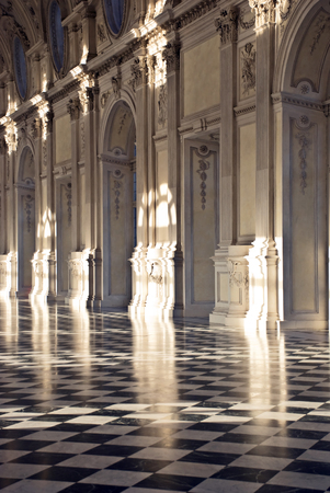 contrast of light in the great hall of the Palace of Venaria