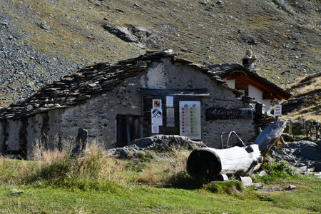 Alpe Levionaz, a beautiful destination in the Gran Paradiso parkの写真素材