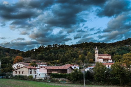 Cloud over the old village