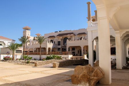 Sharm El Sheikh, Egypt, September 05, 2018. Hotel Continental Garden Reef Resort. Landscaped hotel area for a comfortable rest of touristsのeditorial素材