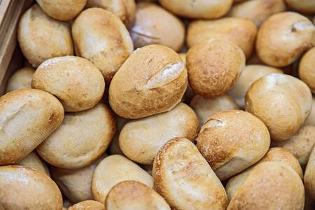 The soft toasted buns are in a box at the grocery store. Quick Breakfast-bun with coffee. Popular...