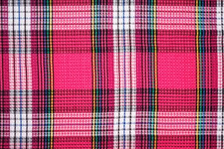red checkered fabric closeup , tablecloth texture