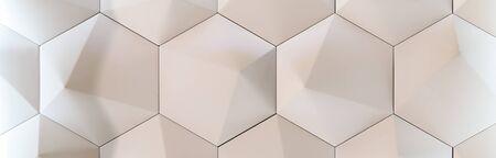 3D decorative wall for the interior of an unusual hexagonal geometric shape similar to honeycombs....