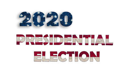 American Presidential Election 2020 background design, banner, poster with the USA flagの写真素材