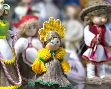 Belarusian Folk Doll. National Traditional Folk Dolls Are Popular Souvenirs From Belarus.の写真素材