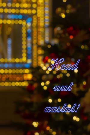 Festive New Year greetings in Estonian. Head uut aastat in meaning Happy New Year.の写真素材
