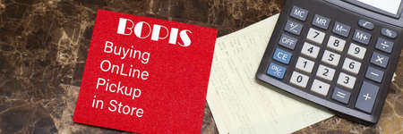 BOPIS, Buy online pickup in store. Shopping Conceptの写真素材