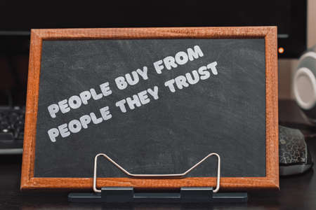 The phrase People Buy From People They Trust. business concept.の写真素材