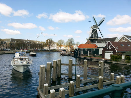 Haarlem is a city and community in the west of the Netherlands, the capital of the province of North Holland. Port on the Sparne River.の写真素材