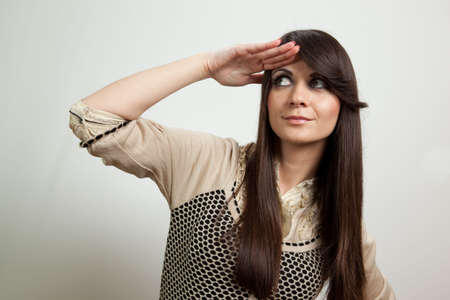 Young woman standingの写真素材