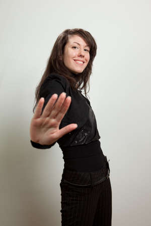 Young woman standingの写真素材