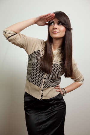 Young woman standingの写真素材