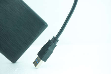external harddisk on white background