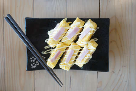 Tamagoyaki dishの写真素材