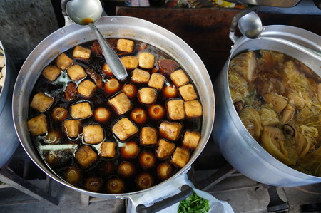 tofu soup with five spicesの写真素材
