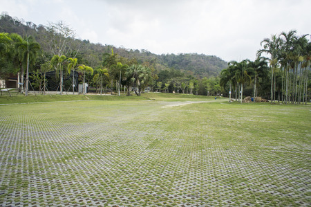 landscape mountain pond canaの写真素材